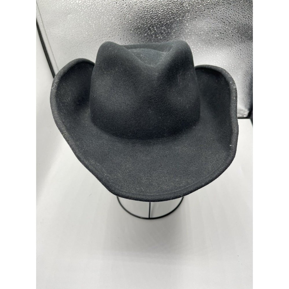 Vintage eddy Bros size Medium Lite Felt 100% Wool Black Fedora